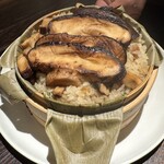 食堂さいと右 - ブランド椎茸のおこわ