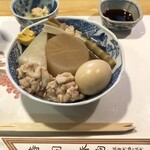 春駒 - おでん5品（たち、こんにゃく、大根、玉子、竹の子）