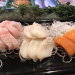 春駒 - 刺身（カンパチ、タコ、サーモン）