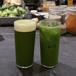 幕末カリー - 左:ケールビール　右:ケールハイボール