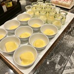 中国料理 「王朝」 - マンゴープリン、パンナコッタ　白桃ソース