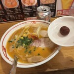 麺屋蕪村 - 味玉信州味噌ラーメンと赤玉