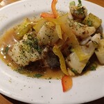 イタリアン酒場ナチュラ 武蔵小杉店 - スミイカと下仁田ネギのガーリックソテー