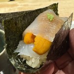 鮨旬美 西川 - ウニいか手巻き