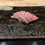 鮨旬美 西川 - 大間　まぐろ炙り握り