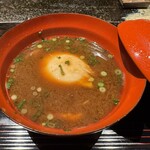 鮨旬美 西川 - 玉子入り伊勢海老出汁みそ汁