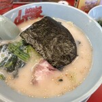 ラーメン 山岡家 - 料理写真:塩ラーメン（麺カタメ味ウスメアブラヌキ）＋ほうれん草
690円＋アプリクーポン無料