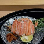 鮓 錦の秋 - セイコガニ　蒸し寿司　外子
