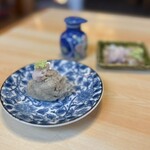 流山 すず季 - そばがき、お取り分け。