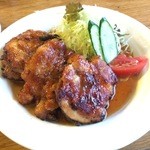 とわいらいと - 【2014年12月】チキンソテー定食のおかず皿。