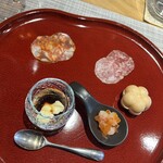 l'adour - チョリソー、サラミ、甘エビとイクラなど