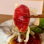 South India Bistro Hitsujiy Kanda Ten - ひつじのレアステーキ アップ