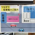 どんぶりめし つながり - 店の前は3台だけです（別敷地に駐車場あり）