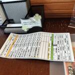 どんぶりめし つながり - 注文を伝票に記入して渡します