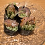 すしやのたい悟 - 赤身紐と胡瓜巻きのご飯無し