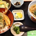 鈴川屋 - 料理写真:にかけミニ天丼セット（うどん） 1,350円