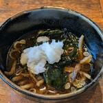 忍者そば 五ヱ門 - 薬味を投入♪