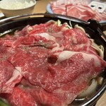 しゃぶしゃぶ すき焼き 食べ放題 和牛と豚 - 