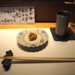 鮨 たくま - あん肝 ＆ よこやま 純米吟醸 超辛7