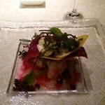 キハチ - 寒平目と彩り野菜のサラダ仕立て