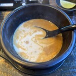 中華そば ことぶきや - 乳白色のスープ割りを入れて最後まで楽しむ