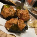 ニュー★サカバ - 山芋レンコン磯辺揚。どうやって作るんだろう、高温だからいけるのかな？外サクサク、中トロトロの最強山芋料理