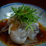 松川 - 【冬】フグ刺、湯引き皮、白子と和えて(2014.12.13)