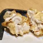天ぷらと日本酒 明日源 - タラの白子天