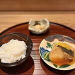 京味 もと井 - ▼お食事 ・愛知県産コシヒカリ ・ブリ大根 ・香の物
