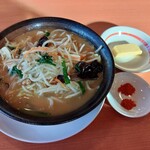 幸楽苑 - 料理写真:野菜味噌タンメン+トッピング