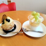 シャロン - 料理写真:さつまいもモンブランとシャインマスカットと和梨の杏仁パフェ