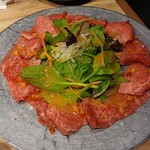 韓の台所 別邸 - 山形牝牛赤身肉のカルパッチョ♪