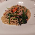 北海道イタリアン ミアボッカ nonowa武蔵小金井店 - ぺぺたま　　辛めのオイルをかけて召し上がれ