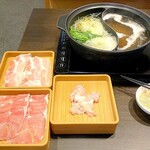 しゃぶ葉  - 料理写真:豚バラ食べ放題コース(鶏肉付)　￥1759