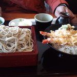 手打ちそば 青々庵 - ランチの天丼もりそばセット１０００円