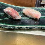 プレミアムレストラン 東京 金のダイニング 鮪金 - ヒラメとアジ 金芽米
      