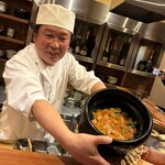 びのむ - 可愛い島田典明シェフと唐墨の炊き込みご飯