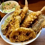 天三 - 海老も牡蠣も美味しいが、野菜天もすべてウマウマ。