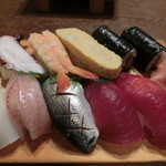 曳馬寿し - 並寿司（1.100円）