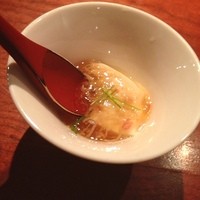 よろにく - お通し蟹肉と豆腐のジュレ