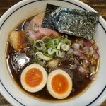 ラーメン一心 - 一心ブラック煮玉子ラーメン