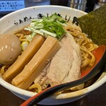 きりきり舞 - らぁめん黒（1,000円）中盛り（100円）　味玉(*^^*)