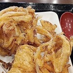 丸亀製麺 - 野菜のかき揚げと鶏天