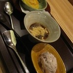日本料理 太月 - 甘味：安納芋のスィートポテト・葛餅・大納言のアイスクリーム