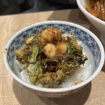 手打 親鶏中華そば 綾川 - かき揚げ小丼