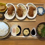 オクヤマ食堂 - かきフライ定食