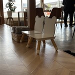 オクヤマ食堂 - 子どもイスかわいい使う予定はないけれど、こういうところにお店のこだわりや愛を感じますよね