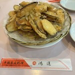 鴻運 新店 - 茄子の揚げ物