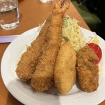 七條 - ミックスフライ　鯵フライをカキフライに変更して2,050円也