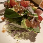 福よせ - 生ハムと春巻きのサラダ